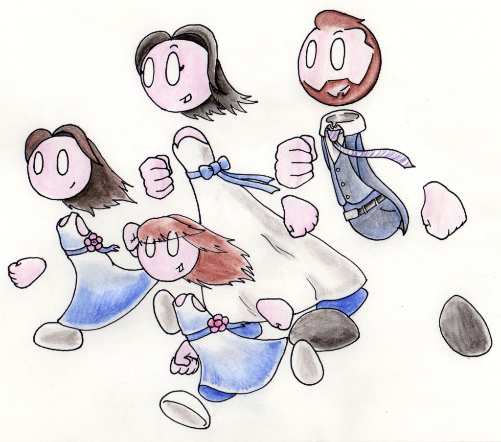 love make share cartoon family portrait