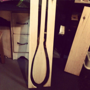 The cutout paddle -- the blank.