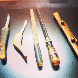 Curved knives, rasps, and the spokeshave,