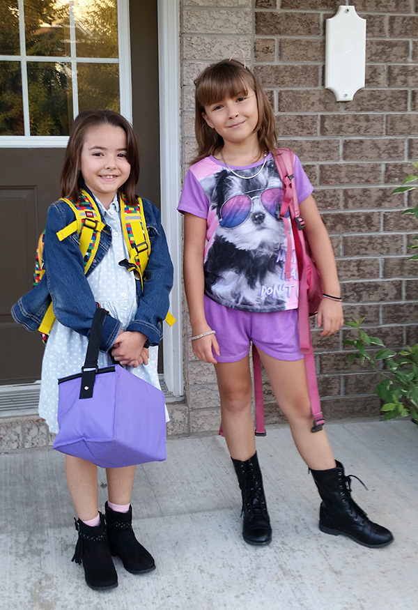 kids on first day of school