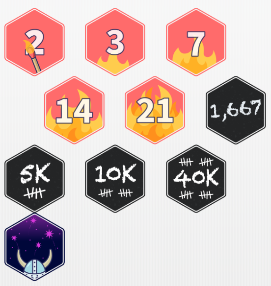 NaNoWriMo 2019 Winner badges - all earned